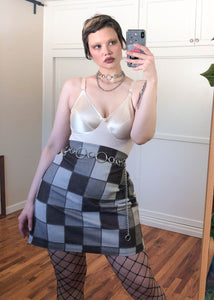 Vintage Faux Suede Patchwork Skirt - 2X