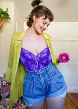 Vintage Orchid Purple Lacey Bodysuit - L/XL