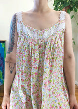 Vintage Floral & Lace Nightie Dress - 5X
