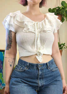 Vintage Victorian Inspired Button Front Top - M/L/XL