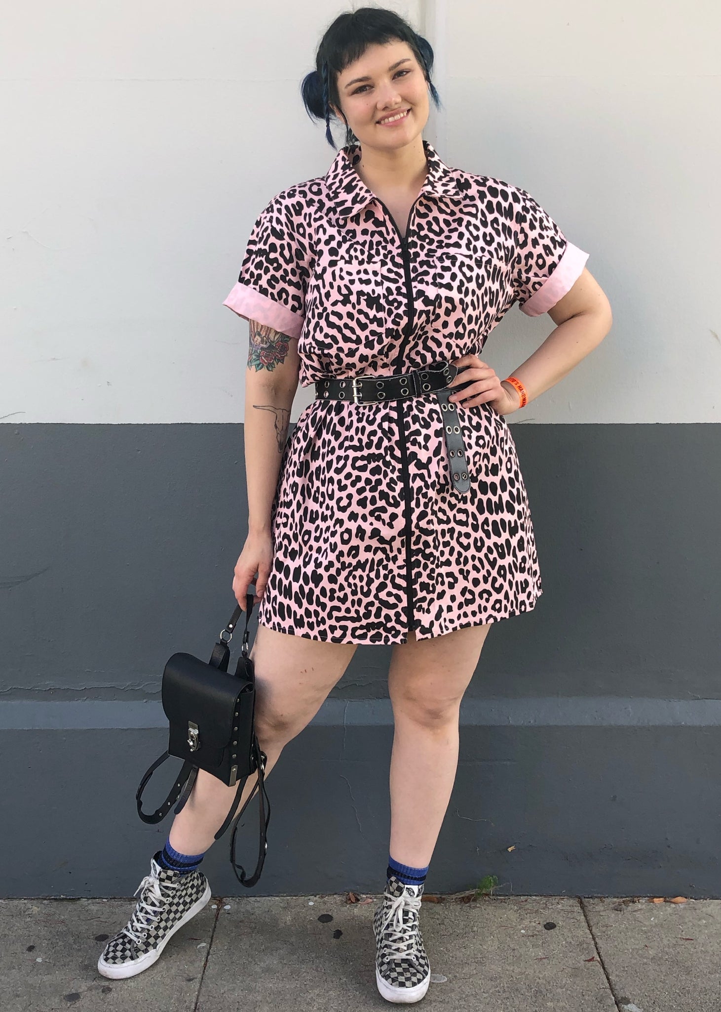 pink panther shirt dress Pink Panther Long Sleeve Shirt Dress