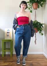Vintage Elastic Waist Mom Jeans - 2X