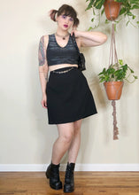 Vintage Detachable Chain Belt Black Skirt - XL/2X