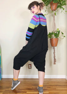 Black Drop Crotch Convertible Jumpsuit - XL/2X