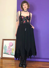 Vintage Witchy Black Maxi Skirt - L/XL/2X