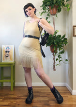 Vintage Golden Fringe Mini Dress - M/L/XL