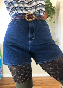 Vintage Ultra Classic Jean Shorts with Waist Cincher in Back - L/XL