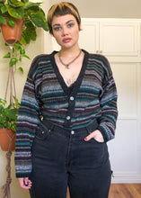 Vintage Striped Knit Cardigan - XL/2X/3X
