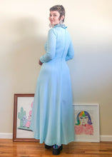 Vintage Ice Blue Space Age Turtleneck Dress - M/L