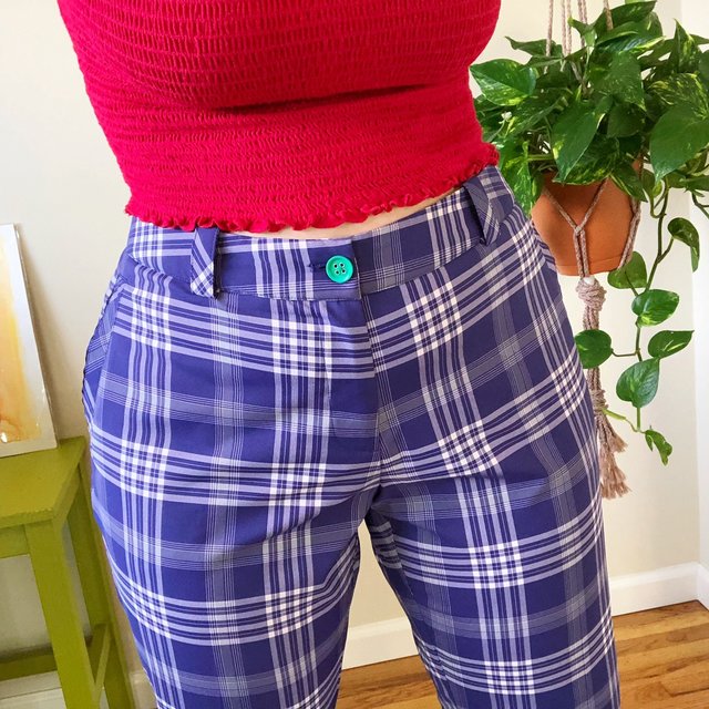 Nike Purple Plaid Trousers - XL/2X