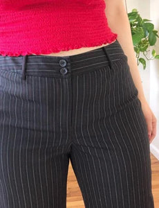 Vintage Red and White Pinstripe Trousers - XL