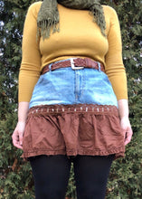 Vintage Split Fabric Denim Mini Skirt - 3X