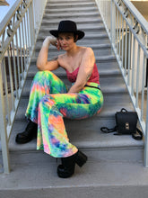 Pastel Rainbow Velvet Bell Bottoms - XL