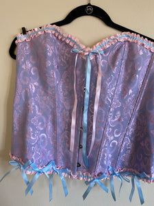 Baby Blue and Pink Corset - 2X/3X