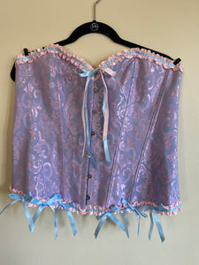 Baby Blue and Pink Corset - 2X/3X
