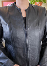 Vintage Structured Leather Jacket - L