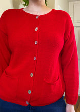 Vintage Bright Red Cardigan - L/XL